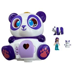 Polly Pocket On-the-Go Panda Compact Playset with Micro Doll and 2 Panda Figures